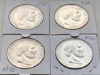 4 hele mooie zilveren rijksdaalders 1871, 1872, 1873, 1874, Postzegels en Munten, Ophalen of Verzenden, Midden-Amerika