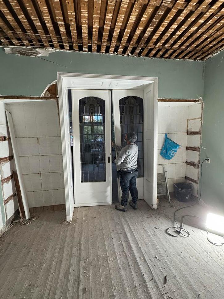 Kamer en suite deuren + panelen, Doe-het-zelf en Verbouw, Deuren en Horren, Gebruikt, Binnendeur, 215 cm of meer, 120 cm of meer