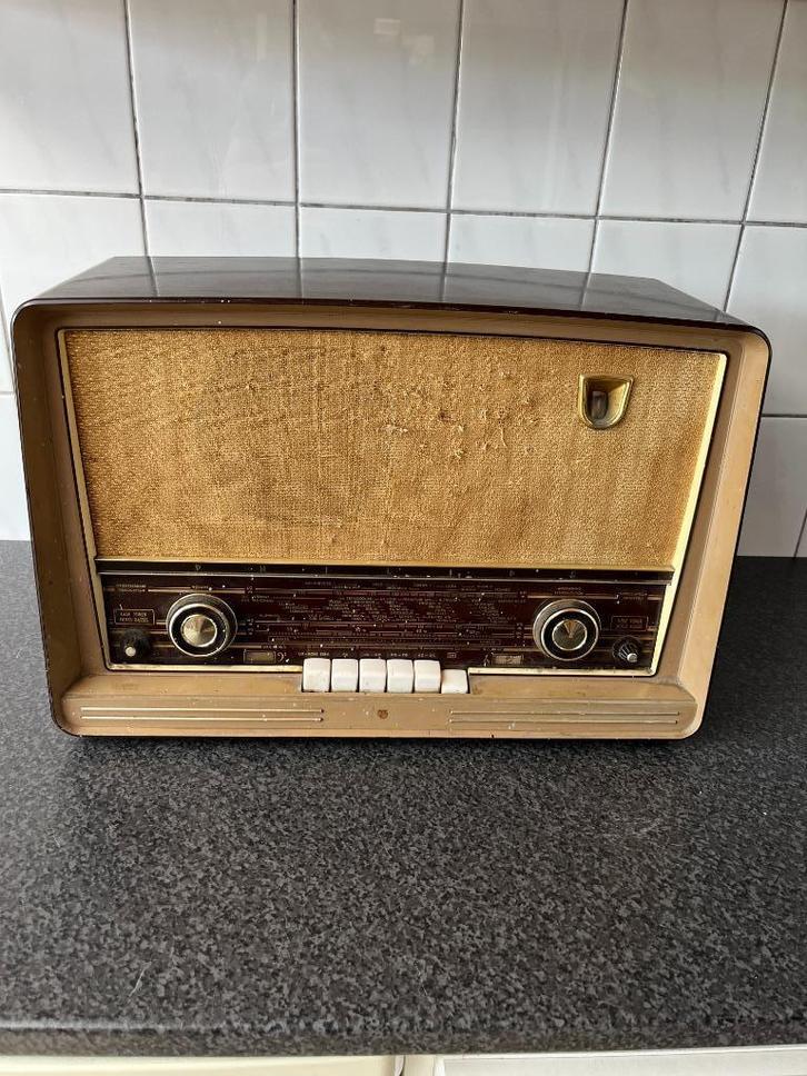 LEES TEXT. Vintage / antieke Philips B4X61A /19 buizen radio, Antiek en Kunst, Antiek | Tv's en Audio, Ophalen of Verzenden