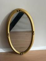 Vintage Ovale Spiegel met Roosjes, Ophalen, Minder dan 50 cm, Gebruikt, Minder dan 100 cm