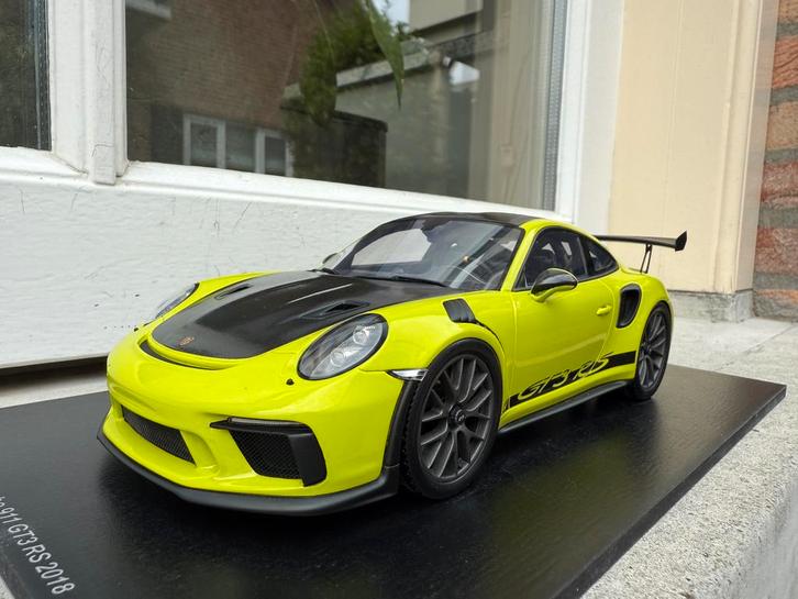 1:18 Porsche 911 991.2 GT3 RS lichtgroen 2018 Spark 18S239, Hobby en Vrije tijd, Modelauto's | 1:18, Nieuw, Auto, Overige merken