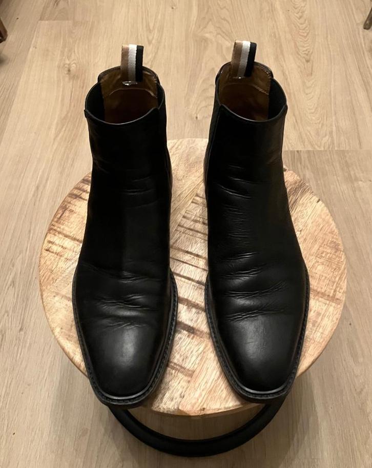 Hugo Boss Enkellaarsjes elastiek monogram Italiaans leer 42, Kleding | Heren, Jassen | Winter, Zo goed als nieuw, Maat 52/54 (L)