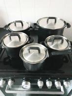 BK Flow Cool Black 5-delige Pannenset, Inductieplaat, Pannenset, Ophalen of Verzenden, Zo goed als nieuw