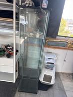 Zwarte Vitrinekast met Licht 2 x, Huis en Inrichting, Kasten | Vitrinekasten, Ophalen, Met plank(en), Minder dan 50 cm, Gebruikt
