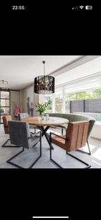 Eetkamerset met bank, tafel en stoelen, Huis en Inrichting, Complete eetkamers, Ophalen of Verzenden, Zo goed als nieuw, 4 tot 6 stoelen