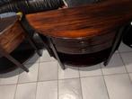 Koloniale Sidetable met 2 lades, Huis en Inrichting, Ophalen, Koloniaals, 100 tot 150 cm, Rond