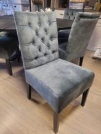 *VOORRAAD* 6 Landelijke Eetkamerstoelen Bianca Licht Blauw 1, Nieuw, Ophalen of Verzenden, Stof, Vijf, Zes of meer stoelen