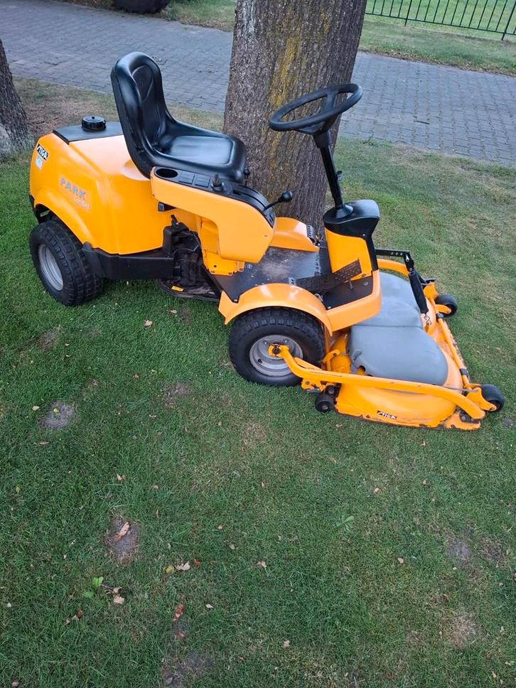 Stiga Park Comfort Zitmaaier, Tuin en Terras, Grasmaaiers, Gebruikt, Benzine-grasmaaier, 50 cm of meer, Cirkelmaaier, Mulchfunctie