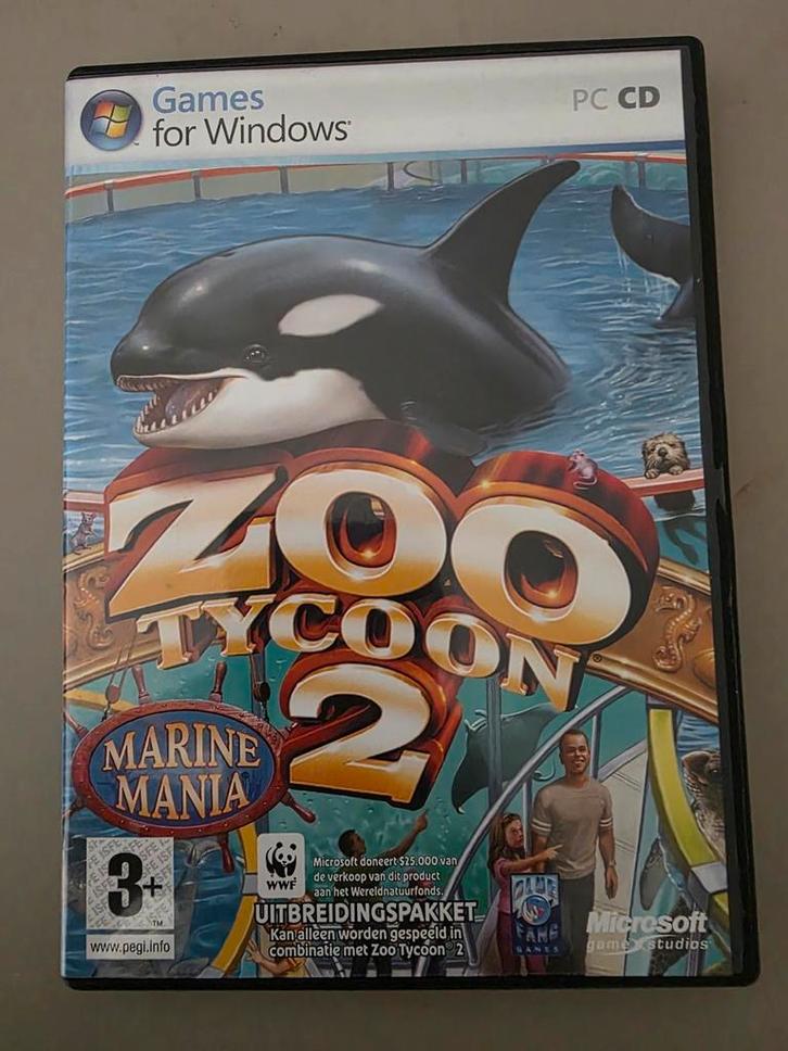 Pc game Zoo Tycoon 2 Marine mania, Spelcomputers en Games, Games | Pc, Zo goed als nieuw, Strategie en Constructie, 1 speler, Vanaf 3 jaar