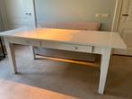 Stevige houten eettafel, Ophalen, Gebruikt, 200 cm of meer, 50 tot 100 cm