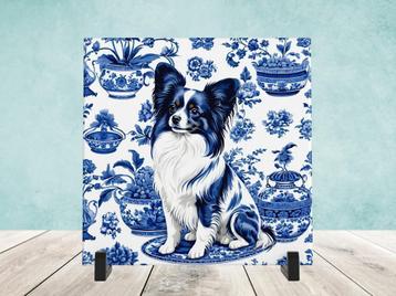Vlinderhondje Delfts Blauw tegel incl voet beschikbaar voor biedingen