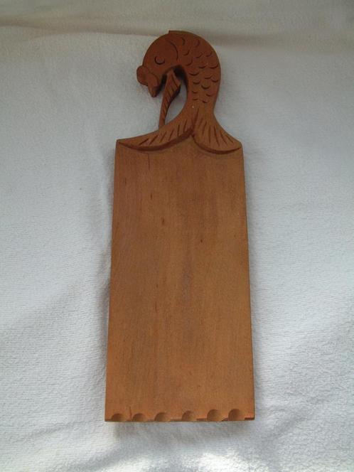 Prachtige gaaf houtsnijwerk serveerplank plank met vis, Antiek en Kunst, Kunst | Beelden en Houtsnijwerken, Ophalen of Verzenden