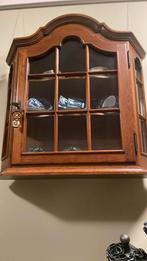 Houten Vitrinekast met Glasdeuren, Ophalen, Gebruikt, 25 tot 50 cm, 150 tot 200 cm