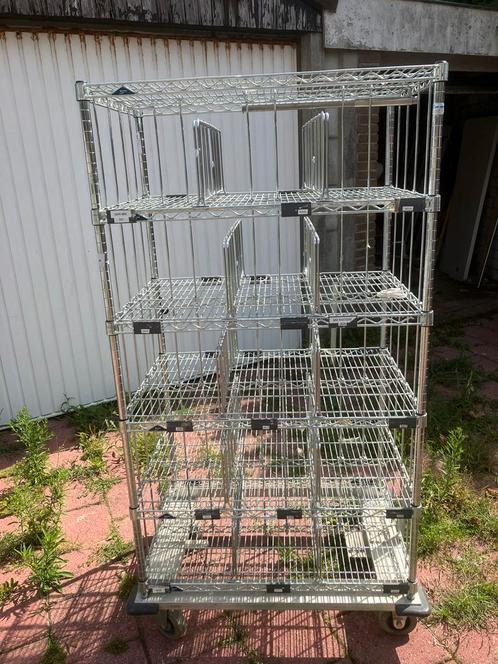 Magazijnstelling op Wielen - Metalen Stelling, Doe-het-zelf en Verbouw, Metalen, Ophalen