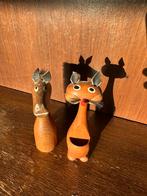 2 Deense vintage houten figuren, jaren 70, Ophalen of Verzenden, Overige typen