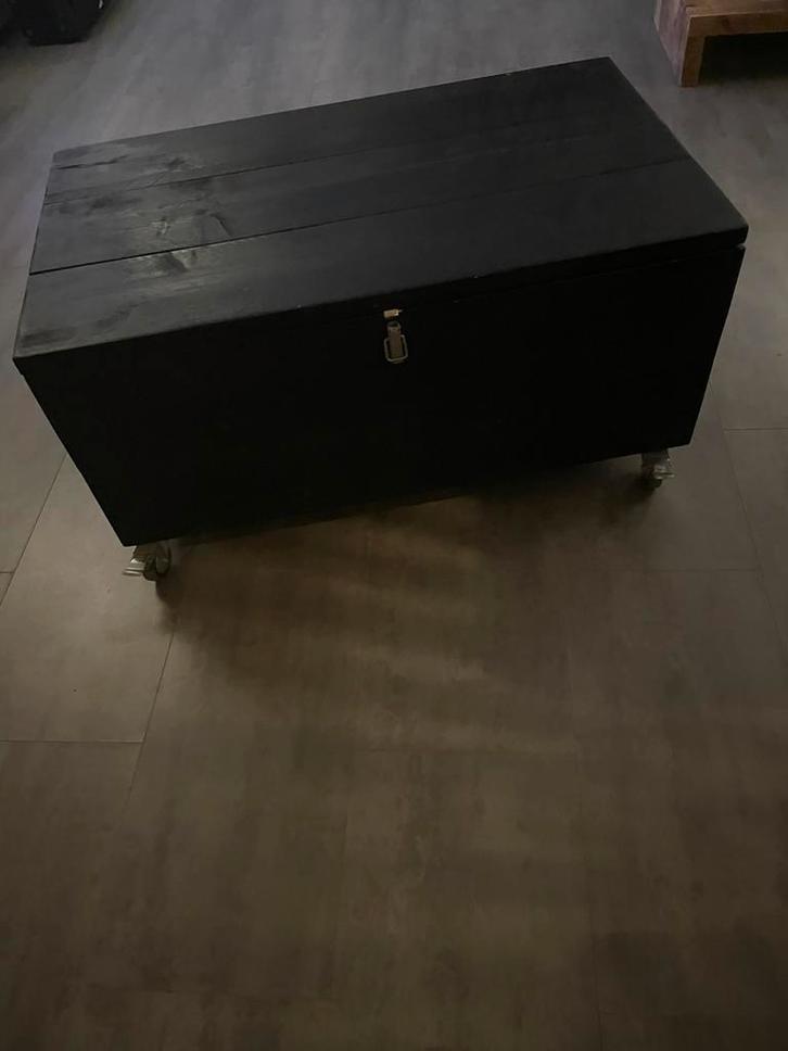Houten Speelgoedkist op Wieltjes, Huis en Inrichting, Woonaccessoires | Kisten, Gebruikt, Minder dan 50 cm, 50 tot 75 cm, 50 tot 100 cm