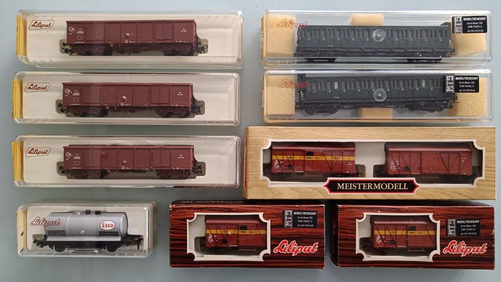 Lilliput goederen wagons., Gelijkstroom, Wagon, Ophalen of Verzenden, Zo goed als nieuw
