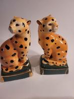 Porseleinen boekensteunen panter luipaard cheeta jaguar, Ophalen of Verzenden, Zo goed als nieuw, Dier
