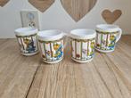 4 Prachtige Vintage Koffie Thee Mokken Poezen Uilen Arcopal, Huis en Inrichting, Keuken | Servies, Verzenden, Overige stijlen