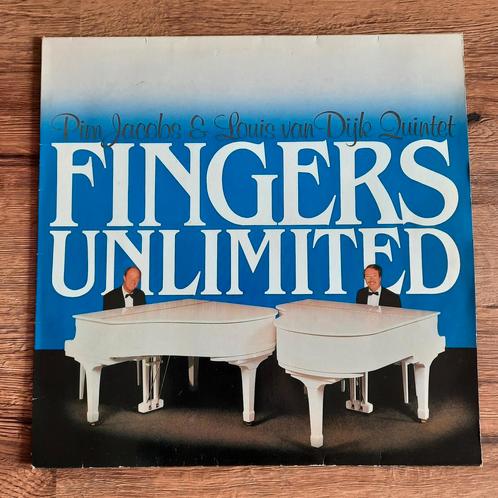 LP - Louis van Dijk Pim Jacobs - Fingers Unlimited, Cd's en Dvd's, Vinyl | Jazz en Blues, Gebruikt, Jazz, 1960 tot 1980, Ophalen of Verzenden