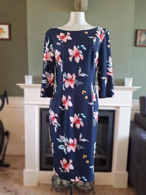 Nife jurk mt 42 gevoerd mooi rug detail gratis verz NL, Kleding | Dames, Jurken, Zo goed als nieuw, Maat 42/44 (L), Blauw, Knielengte