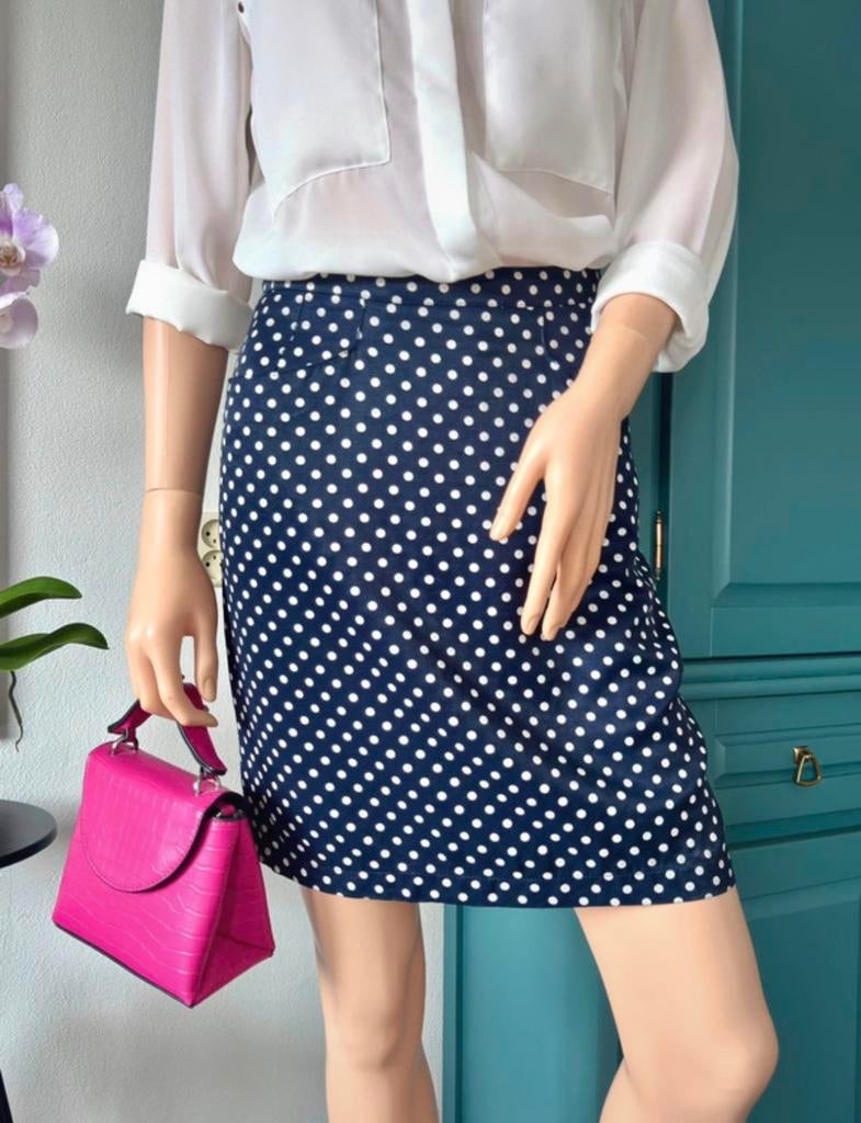 KOOKAÏ kort polkadot rokje maat 36 - donkerblauw, Kookaï, Blauw, Ophalen of Verzenden, Zo goed als nieuw