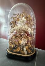 Vintage glazen stolp oftewel frans bruids hoedje, Huis en Inrichting, Woonaccessoires | Stolpen, Ophalen, Gebruikt