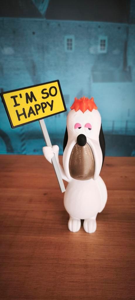 3d print Droopy, 20cm hoog, Verzamelen, Stripfiguren, Nieuw, Beeldje of Figuurtje, Ophalen of Verzenden