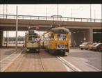 h268: dia van HTM PCC tram 2130, bij station CS, '80s, Verzamelen, Ophalen of Verzenden, Gebruikt, Tram, Kaart of Prent
