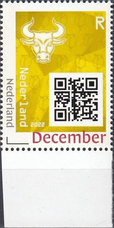 Nederland -5- Persoonlijke December-2022- Crypto -2- Geel -P, Postzegels en Munten, Postzegels | Nederland, Verzenden, Na 1940