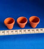 3 echte terracotta bloempotten miniatuur poppenhuis 1:12, Poppenhuis, Info@creal-miniatures.com, Ophalen of Verzenden, Socren Sas