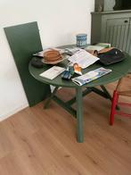 Ronde Eettafel Staphorst met Extra Blad, Gebruikt, 100 tot 150 cm, Rond, Ophalen of Verzenden