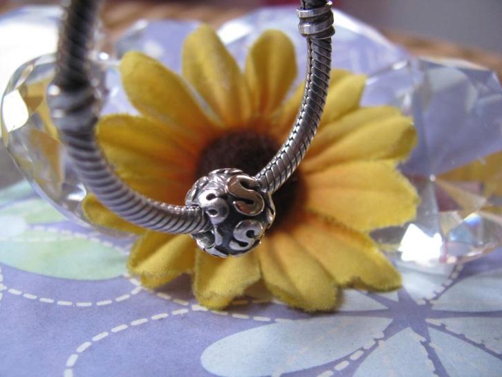 Pandora bedel + 14 krt GOUD = de LETTER S van JOUW NAAM ?, Sieraden, Tassen en Uiterlijk, Bedels, Zo goed als nieuw, Pandora, Zilver