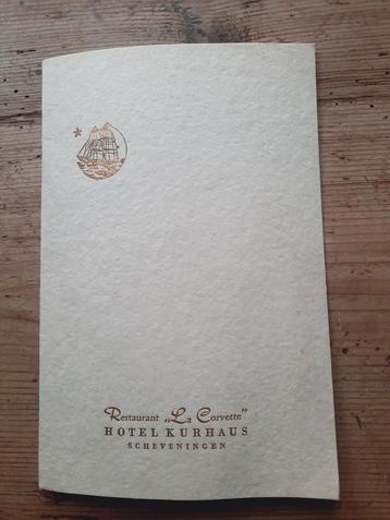 Menukaart schip M.S.Amstelkroon tewaterlating diner  Kurhaus beschikbaar voor biedingen