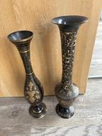 Siervazen zwart met goud 35 en 38 cm, Huis en Inrichting, Woonaccessoires | Vazen, Overige materialen, Zwart, Ophalen of Verzenden