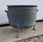 Grote zware bronzen planten/bloemenbak 41 cm hoog, Tuin en Terras, Bloembakken en Plantenbakken, Ophalen, Gebruikt, Minder dan 60 cm