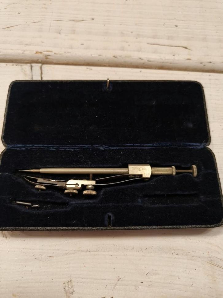 Antieke Passer in Originele Doos, Antiek en Kunst, Antiek | Gereedschap en Instrumenten, Ophalen of Verzenden