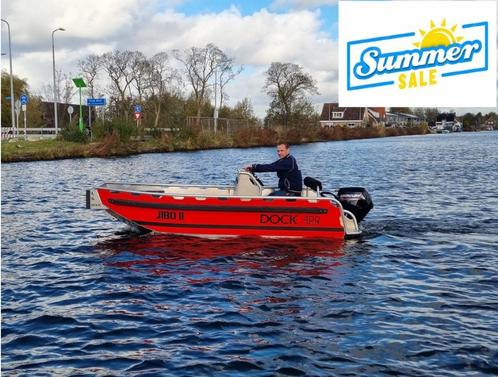 Dock Steel 400 + Mercury 15pk 4-takt uit november 2023, Watersport en Boten, Rubberboten, Gebruikt, Overige merken, Aluminium