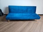 Slaap bank, Ophalen, Blauw, 190 cm of minder, Zo goed als nieuw