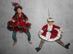 Twee vintage kerstpoppen 28 en 30 cm, Ophalen, Zo goed als nieuw