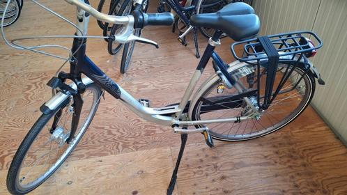 Gazelle Orange L57 N8 Zilver/Blauw Ref:4649, Fietsen en Brommers, Fietsen | Dames | Damesfietsen, Gebruikt, Gazelle, Versnellingen