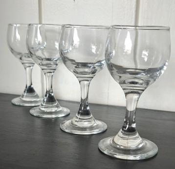 Vintage Borrel Glazen Set van 4 Borrelglaasjes  beschikbaar voor biedingen