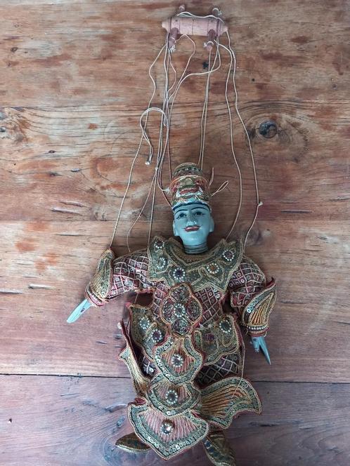 Wayang Golek Marionet - Indonesië - Handgemaakt Houten Pop, Antiek en Kunst, Curiosa en Brocante, Ophalen of Verzenden