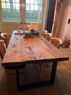 Unieke grote eettafel van spoorbielzen - 2.60m, Ophalen