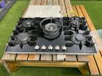 Gaskookstel Miele 4pits +wokbrander, Witgoed en Apparatuur, Kookplaten, Ophalen, Gebruikt, 4 kookzones, Inbouw