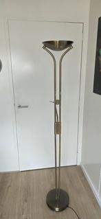 Koperen Staande Lamp met Dimmer, Huis en Inrichting, Lampen | Vloerlampen, Ophalen, Gebruikt, Vintage, Metaal