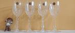 4 Vintage kristallen wijn glazen wijnglazen hoog 18.5 cm, Huis en Inrichting, Keuken | Servies, Glas of Glazen, Nieuw, Ophalen of Verzenden