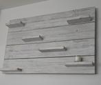 Houten Wandbord whitewash, Ophalen of Verzenden, Zo goed als nieuw
