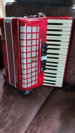 Parrot accordeon met muziek boeken, Gebruikt, 80-bas, Met koffer, Ophalen