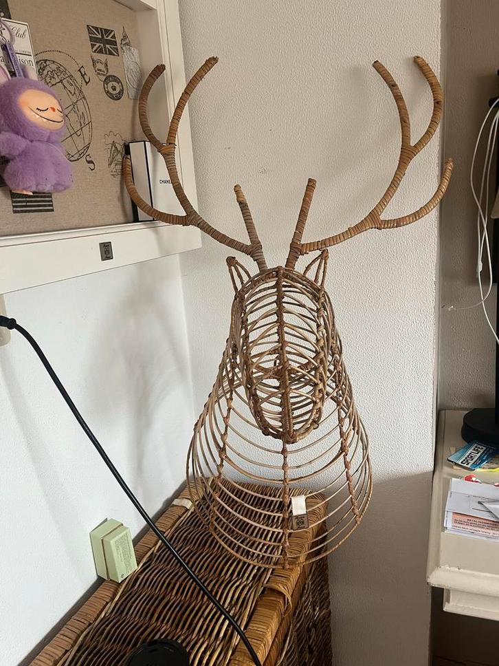 Rivièra Maison Rotan Hert Decoratie, Huis en Inrichting, Woonaccessoires | Overige, Zo goed als nieuw, Ophalen of Verzenden